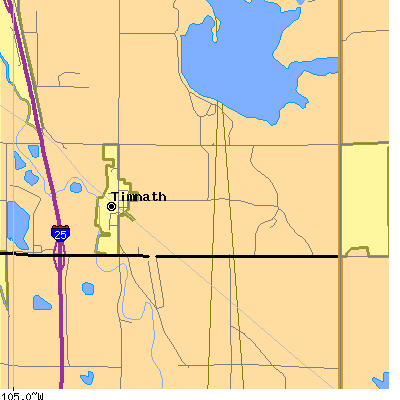 Zip code 80547 close-up map
