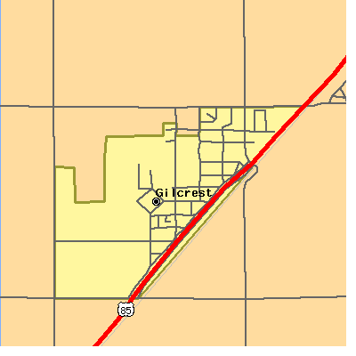 Zip code 80623 close-up map
