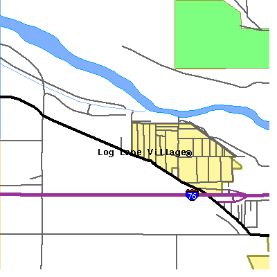Zip code 80705 close-up map