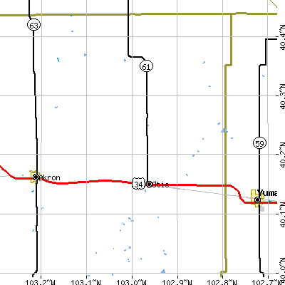 Zip code 80743 close-up map