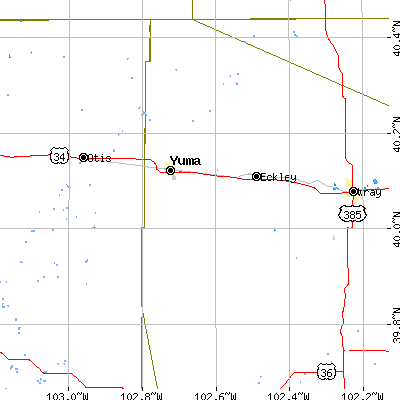 Zip code 80759 close-up map