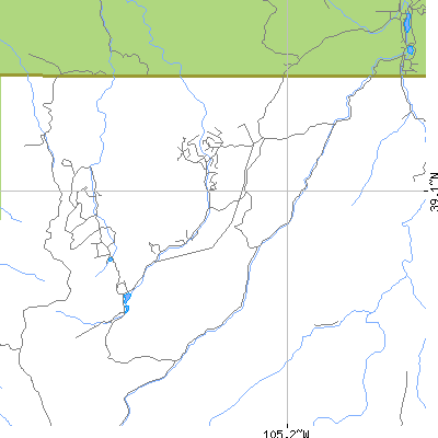 Zip code 80866 close-up map