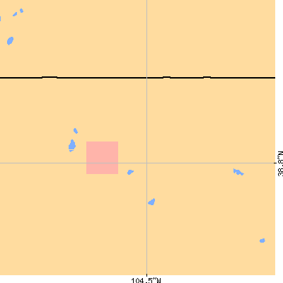Zip code 80930 close-up map