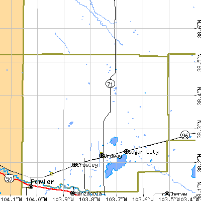 Zip code 81063 close-up map