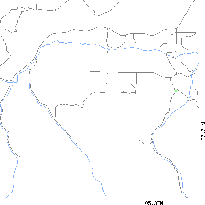 Zip code 81066 close-up map