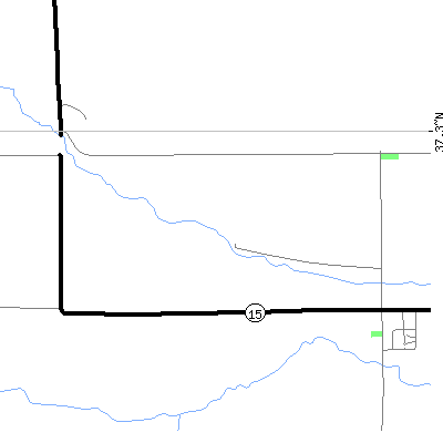 Zip code 81124 close-up map