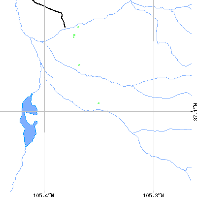 Zip code 81153 close-up map