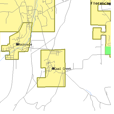Zip code 81221 close-up map