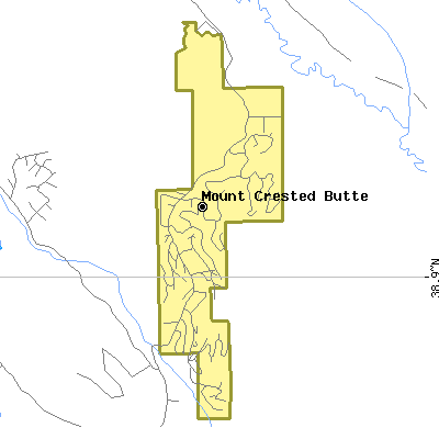 Zip code 81225 close-up map