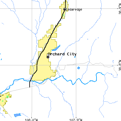 Zip code 81410 close-up map