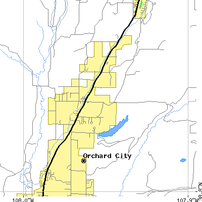 Zip code 81418 close-up map