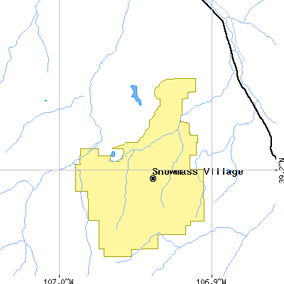Zip code 81615 close-up map