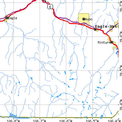 Zip code 81632 close-up map