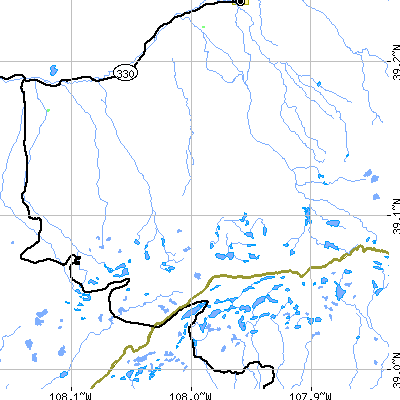 Zip code 81646 close-up map