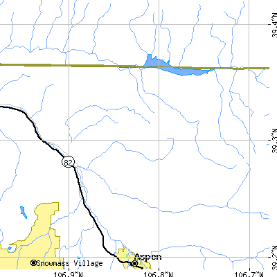 Zip code 81656 close-up map
