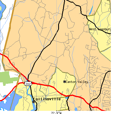 Zip code 06019 close-up map