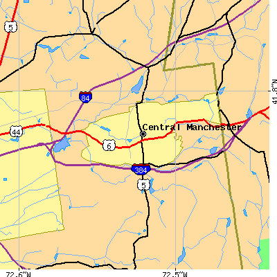 Zip code 06040 close-up map