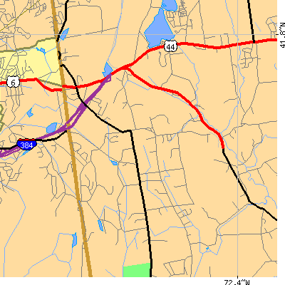 Zip code 06043 close-up map