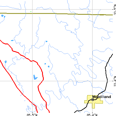 Zip code 36270 close-up map