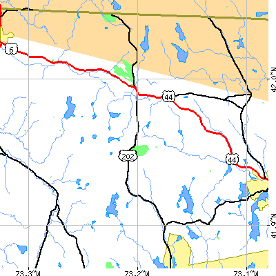 Zip code 06058 close-up map