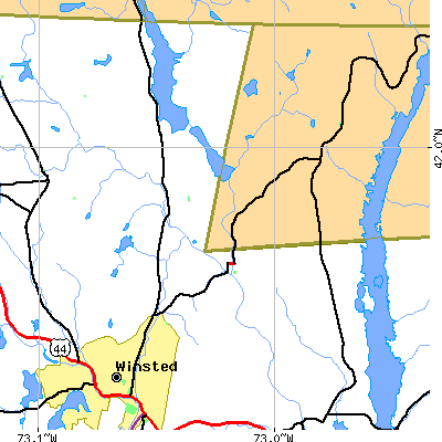 Zip code 06065 close-up map