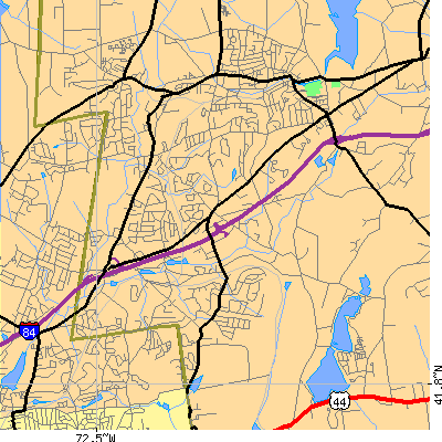Zip code 06066 close-up map