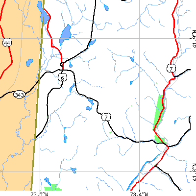 Zip code 06069 close-up map