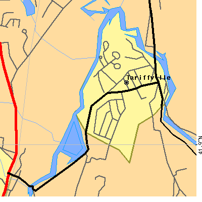 Zip code 06081 close-up map