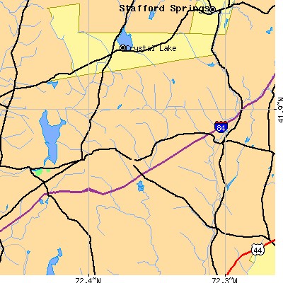 Zip code 06084 close-up map
