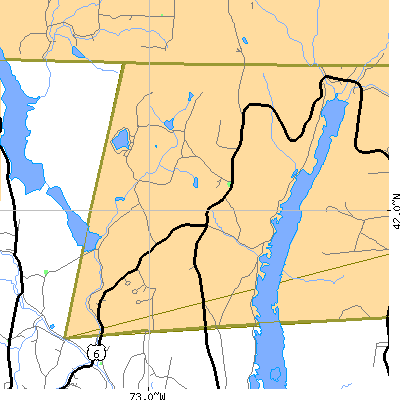 Zip code 06091 close-up map