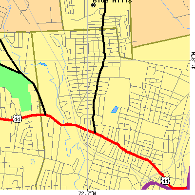 Zip code 06112 close-up map
