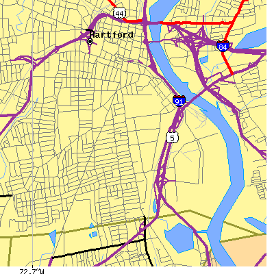 Zip code 06114 close-up map