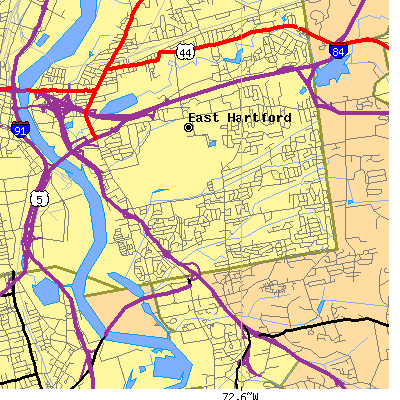 Zip code 06118 close-up map