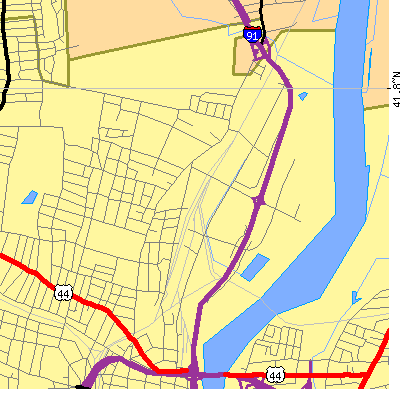 Zip code 06120 close-up map
