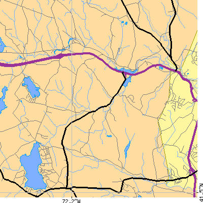 Zip code 06334 close-up map