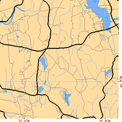 Zip code 06365 close-up map