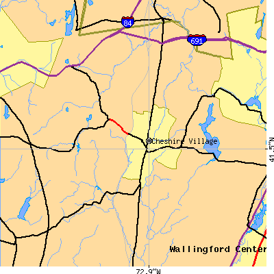 Zip code 06410 close-up map