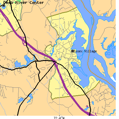 Zip code 06426 close-up map