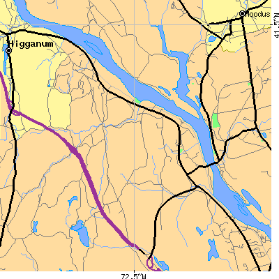 Zip code 06438 close-up map