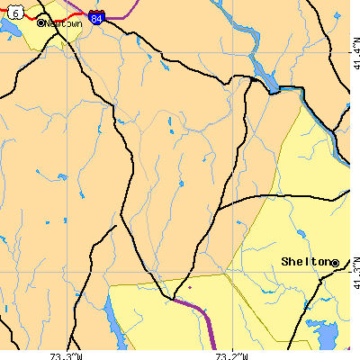 Zip code 06468 close-up map