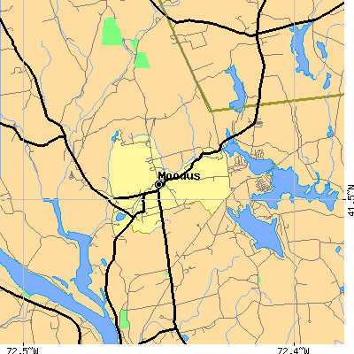 Zip code 06469 close-up map