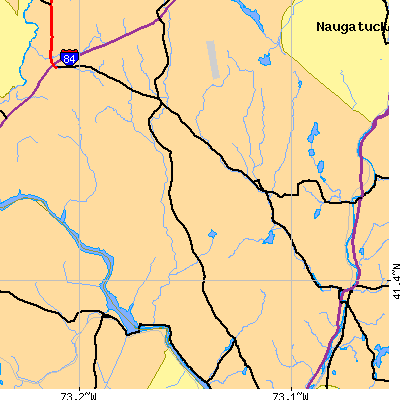 Zip code 06478 close-up map