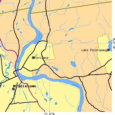 Zip code 06480 close-up map