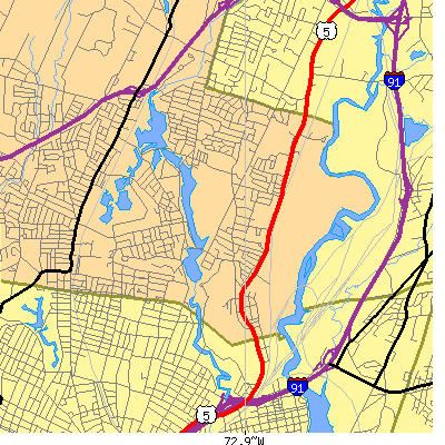 Zip code 06517 close-up map