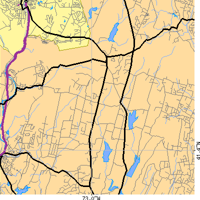Zip code 06524 close-up map