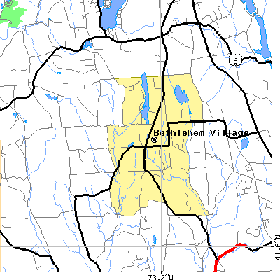 Zip code 06751 close-up map