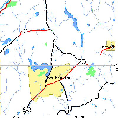Zip code 06777 close-up map