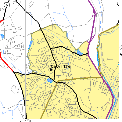 Zip code 06779 close-up map