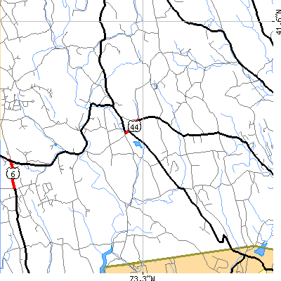 Zip code 06783 close-up map