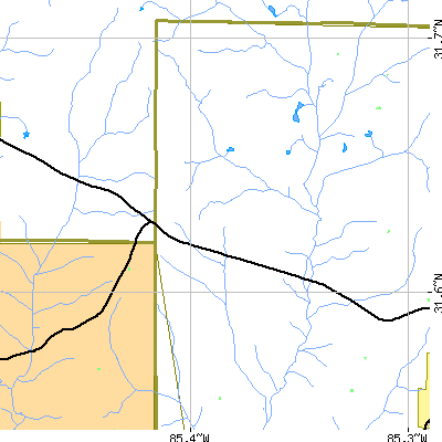 Zip code 36317 close-up map